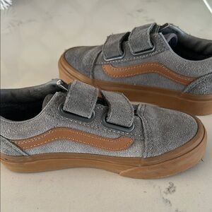 Gray and Brown Kids Shoes